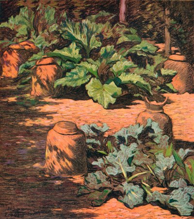 Ruibarbo y col marina, c. 1927 de Esther Sutro
