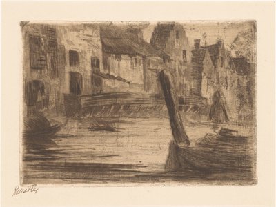 Dordrecht (título original en el objeto) de Etha Fles (signed by artist)