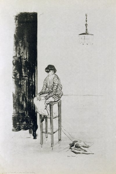 Una dama y su tejido de Ethel Gabain