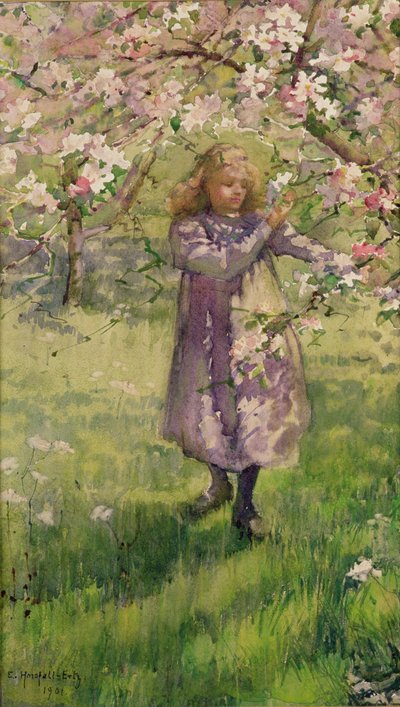 Recogiendo flores de manzano, 1901 de Ethel Horsfall Ertz