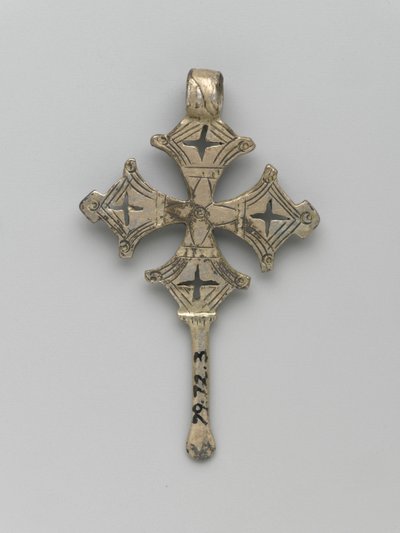 Reverso de una cruz colgante, Amhara (plata) de Ethiopian Ethiopian
