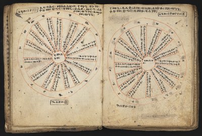O 12034 f.18v & f.19r, Ciclo de Reyes (vitela) de Ethiopian School