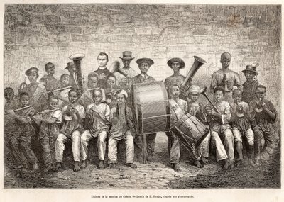 Orquesta infantil en Gabón, 1876 de Etienne Antoine Eugene Ronjat