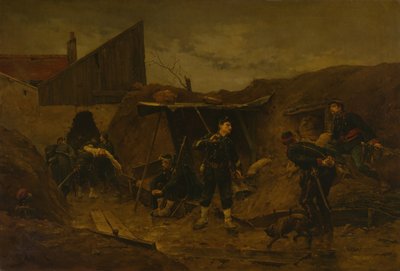 En la Trinchera, c. 1875 de Etienne Berne Bellecour