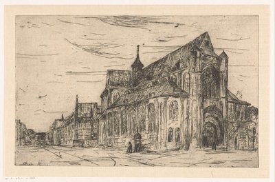 Vista de una iglesia de Etienne Bosch (signed by artist)