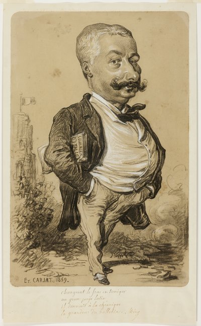 Caricatura de un hombre de Etienne Carjat
