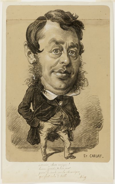 Caricatura de un hombre de Etienne Carjat