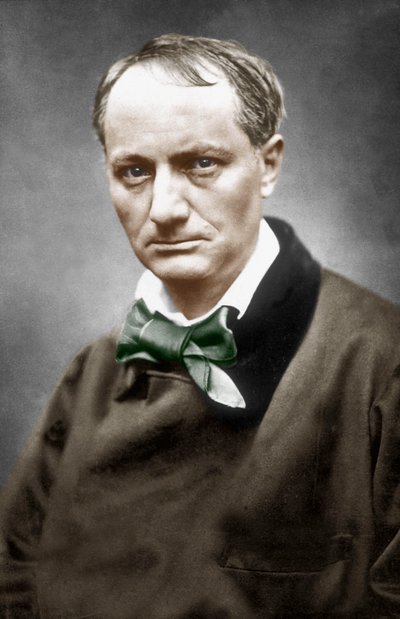 Charles Baudelaire, c.1866 (foto coloreada a mano) de Etienne Carjat