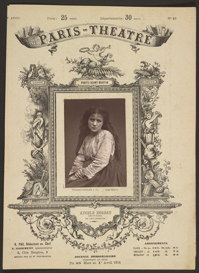 Teatro de París: Angèle Moreau de Etienne Carjat