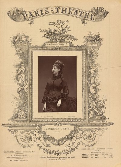 Teatro de París: Hyacinthe Derval de Etienne Carjat