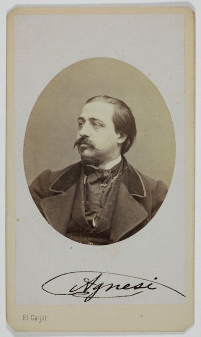 Retrato de Luigi Agnesi, 1833-1875, cantante lírico de Etienne Carjat