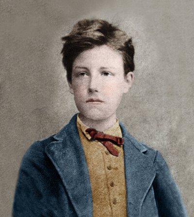 Retrato de Arthur Rimbaud (1859 - 1891), basado en la foto de Carjat. de Etienne Carjat