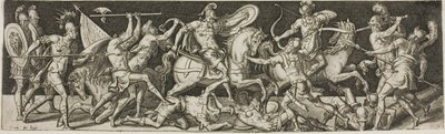 Caballería y soldados de infantería de Etienne Delaune