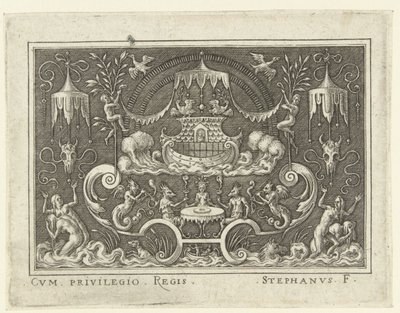 el diluvio Decoraciones de superficie con escenas del Antiguo Testamento en un marco grotesco (título de la serie) de Etienne Delaune