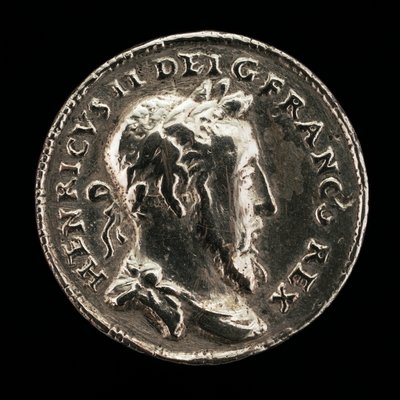 Enrique II, 1519-1559, rey de Francia 1547 [anverso] de Etienne Delaune