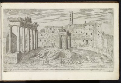 Foro Romano de Roma Bouwwerken uit de oudheid (título de la serie) Los vestigios de la antigüedad en Roma recogidos y retratados en perspectiva por Stefano Du Perac Parisino (título de serie sobre objeto) de Etienne Duperac
