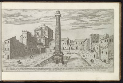 Foro de Trajano con la columna de Trajano en Roma Edificios antiguos (título de la serie) I vestigi dell