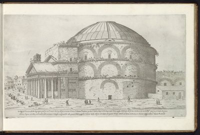 Panteón de Roma Bouwwerken uit de oudheid (título de la serie) Los vestigios de la antigüedad de Roma recogidos y retratos en perspectiva por Stefano Du Perac Parisino (título de serie sobre objeto) de Etienne Duperac