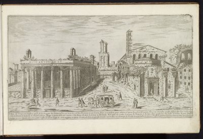 Ruinas del Templo de Antonino y Faustina y el Templo de Rómulo en el Foro Romano Edificios antiguos (título de la serie) I vestigi dell