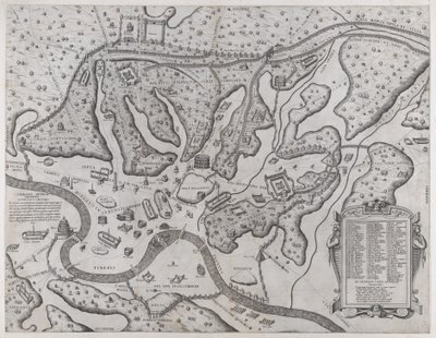 Speculum Romanae Magnificentiae: Roma antigua y sus colinas, desde el oeste, 1573 de Etienne Duperac