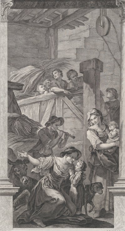 La capilla de los Enfants-Trouvés en París: La adoración de los pastores, 1752 de Etienne Fessard