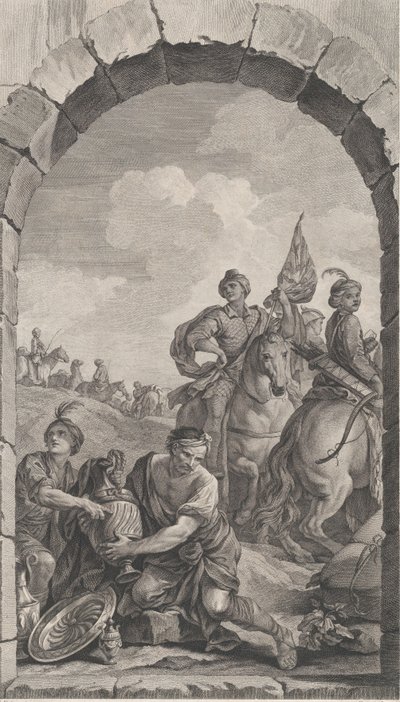La Capilla de los Enfants-Trouvés en París: La Suite de los reyes magos: caballeros, 1756 de Etienne Fessard