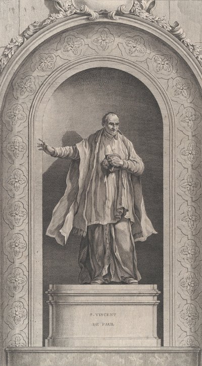 La Capilla de los Enfants-Trouvés en París: San Vicente de Paúl, 1756 de Etienne Fessard