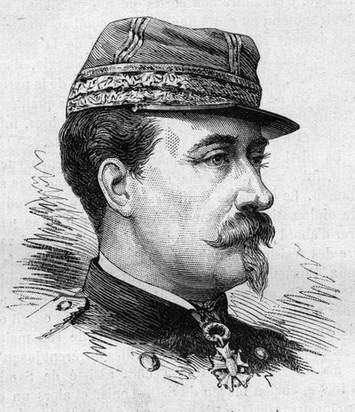General Jean Baptiste Marie Edouard Campenon (1819-1890), soldado y político francés. Grabado por Bocour en Le Monde Illustré n°1287 del 26 de noviembre de Etienne Gabriel Bocourt