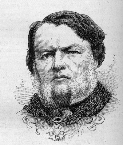 Retrato de Auguste Gougeard (1827-1886), político francés. Grabado por Bocour en 