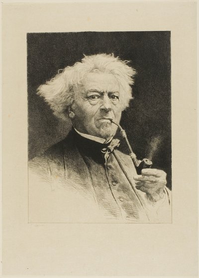 Retrato de Corot de Etienne Gabriel Bocourt