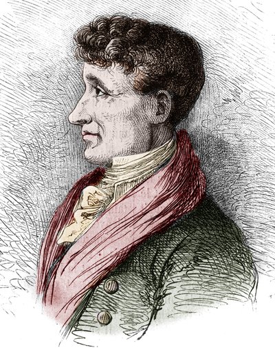 Retrato de Joseph Joubert (1754-1824), escritor francés. Grabado por Bocour en “Le Magasin picturesque” de Etienne Gabriel Bocourt