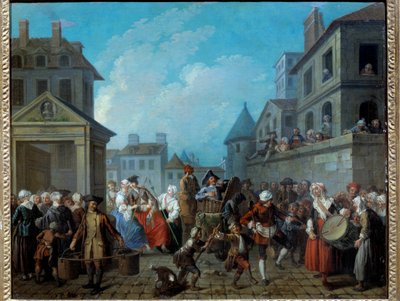 Carnaval en las calles de París de Étienne Jeaurat
