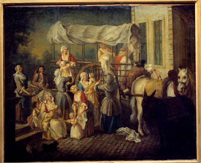 La llegada de las enfermeras de Étienne Jeaurat