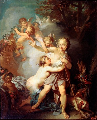 Venus y Adonis, 1750s de Étienne Jeaurat