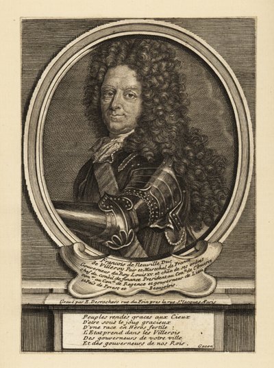 François de Neufville, segundo duque de Villeroy, soldado francés de Etienne Jehandier Desrochers