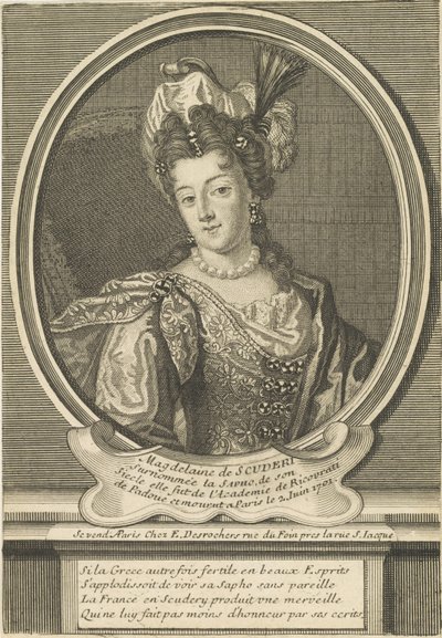 Retrato de Madeleine de Scudéry 1607-1701, c. 1710 de Etienne Jehandier Desrochers