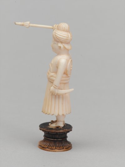 Peón negro, pieza de ajedrez, India, 1820 circa de Etienne Lenoir