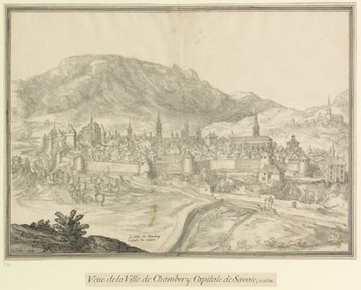 La ciudad de Chambery  Capital de Saboya: Veüe de la Ville de Chambéry Capital de Saboya, en 1618 de Etienne Martellange