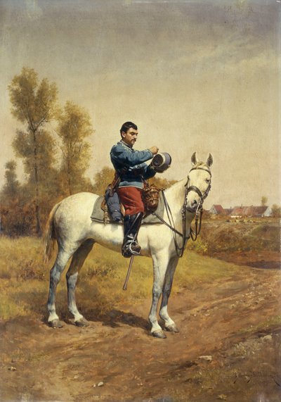 Jinete en un caballo blanco, 1907 de Etienne Prosper Berne Bellecour