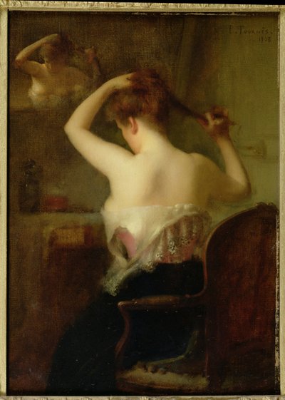 Mujer Arreglándose el Cabello, 1903 de Etienne Tournes