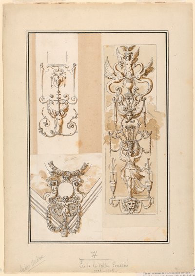 Diseño para motivos ornamentales de arabescos de Etienne de Lavallee Poussin