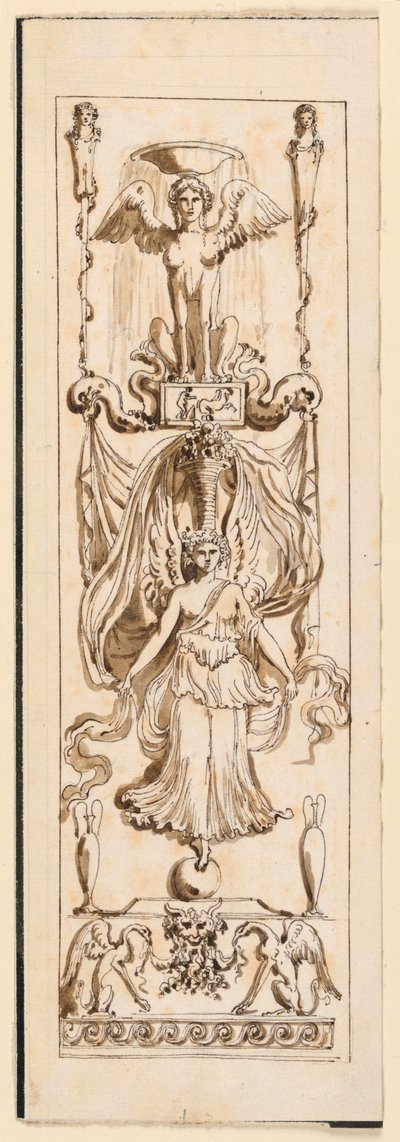 Diseño para un panel pintado de Etienne de Lavallee Poussin