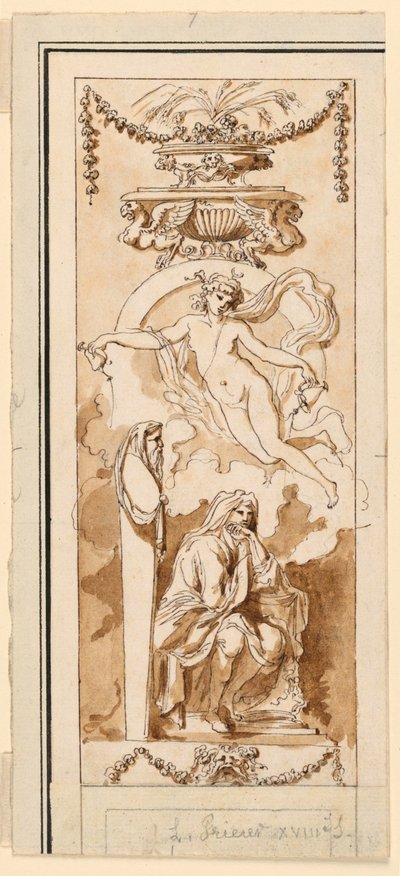 Diseño para un panel pintado de Etienne de Lavallee Poussin