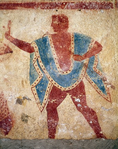 Una bailarina (Detalle de un fresco, siglo V a.C.) de Etruscan