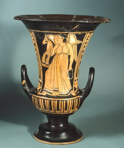 Cáliz-crátera (gran jarrón) del Pintor de Berkeley que representa un espíritu alado. Cerámica de figuras rojas. Civilización Etrusca, siglo IV a.C. de Etruscan