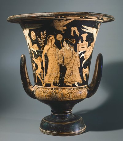 Cáliz-crátera (gran jarrón) del Pintor de Nazzano. Cerámica de figuras rojas. Civilización etrusca, siglo IV a.C. de Etruscan