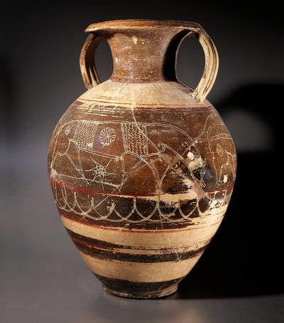 Arte etrusco: ánfora decorada por el pintor de los Cappi de Etruscan