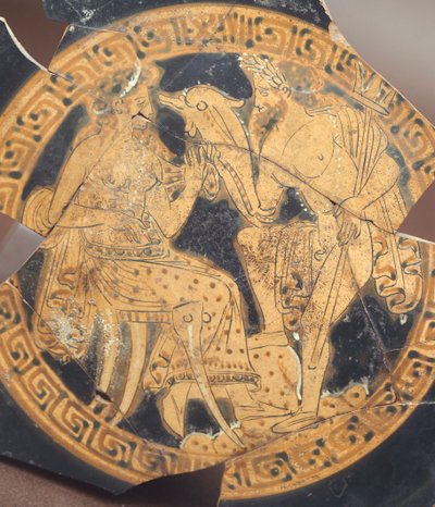 Poseidón y Anfitrite. Cerámica de figuras rojas de Civita Castellana (Lazio). Civilización etrusca, siglo IV a.C. de Etruscan
