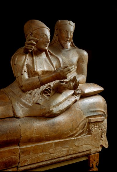 Sarcófago de las novias. Grupo tallado en terracota de Cerveteri, siglo VI a.C. de Etruscan