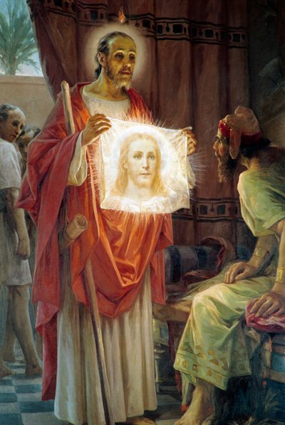 San Judas Tadeo con el rey Abgar de Edesa de Ettore Ballerini